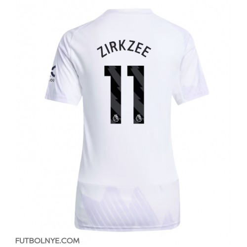 Camiseta Manchester United Joshua Zirkzee #11 Visitante Equipación para mujer 2025-26 manga corta